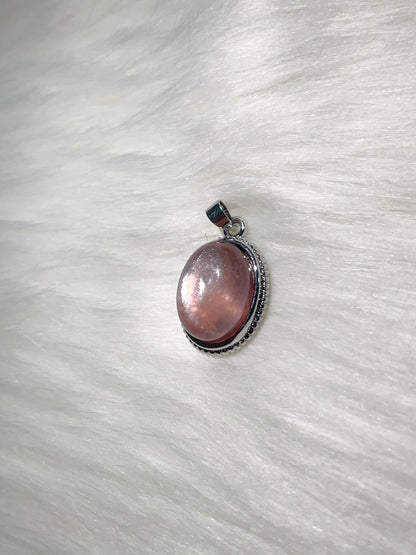 Gem Lepidolite Cabochon Pendant