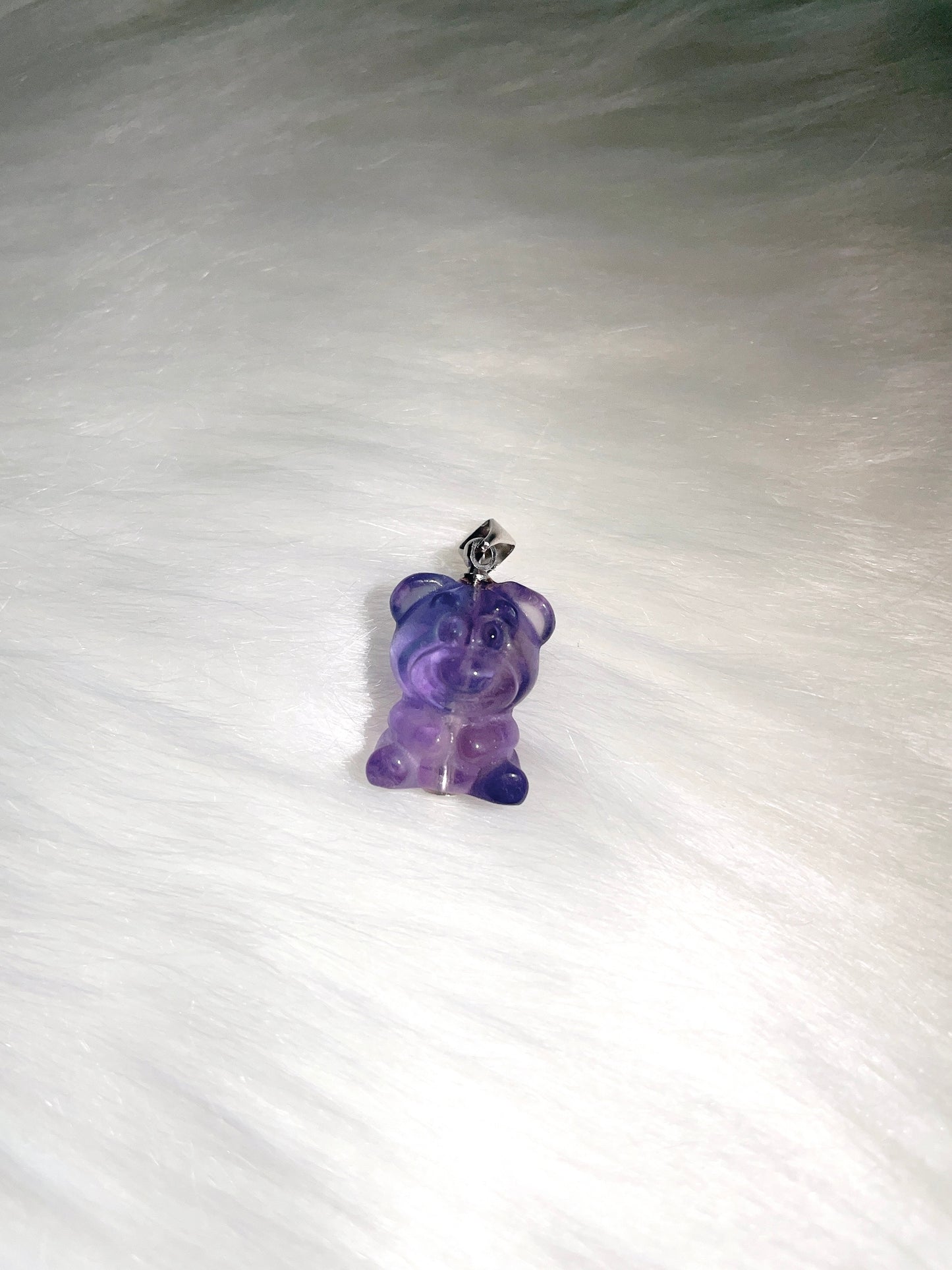 Fluorite Bear Pendant