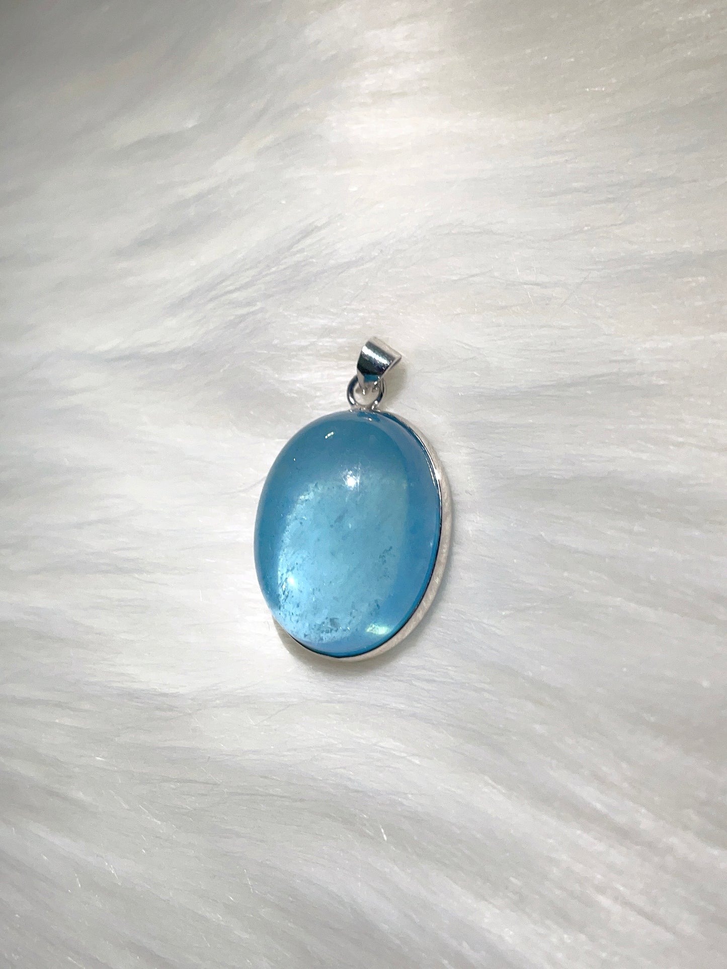 Aquamarine Cabochon Pendant