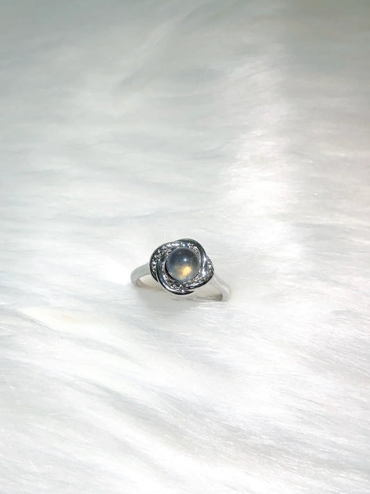 Labradorite Flower Ring