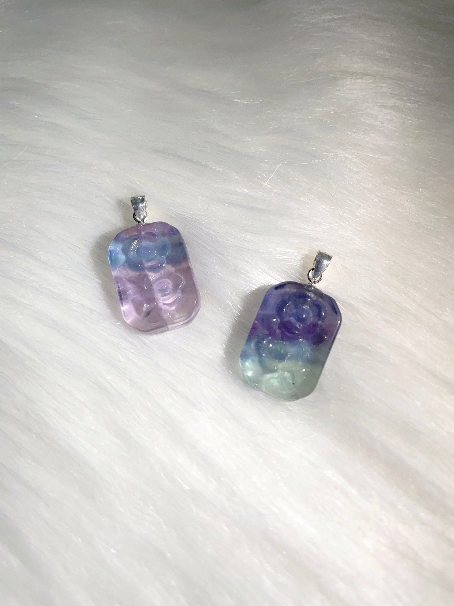 Fluorite Flower Pendant