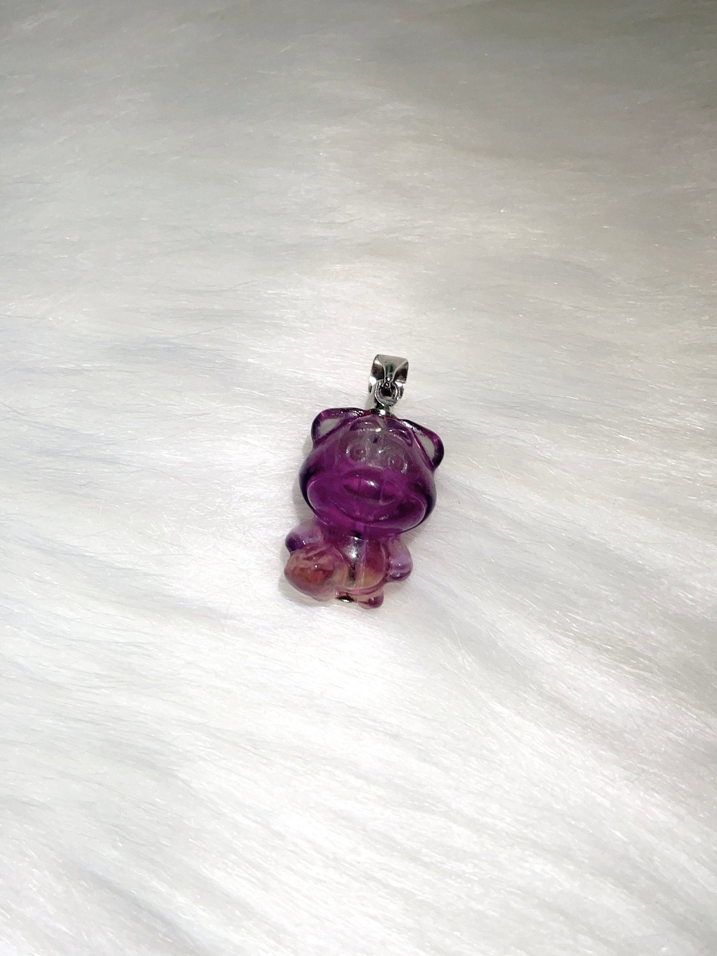 Fluorite Bear Pendant