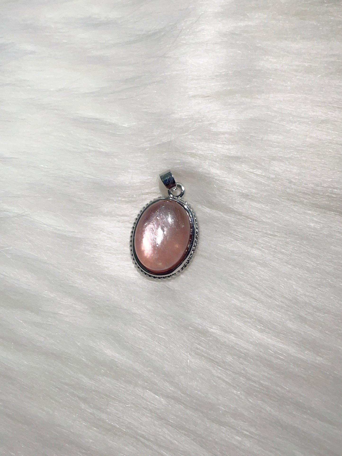 Gem Lepidolite Cabochon Pendant